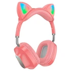 Навушники HOCO Skill cat ear BT headphones ESD13 рожеві
