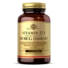 Вітамін D3 250mcg 10000IU 120 м'яких капсул Solgar для імунітету та здоров'я кісток (595251)