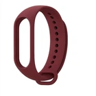 Ремешок для Xiaomi Mi Band 3/4 силиконовый, браслет для фитнес-трекера, Burgundy