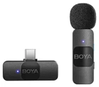 Професійний петличний бездротовий мікрофон Boya BY-V10 Type-C Black (18872)