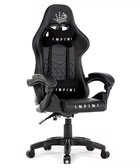 Игровое кресло Infini Five чёрное ткань + металл, 126×67×44 см, 120 кг