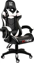 Компьютерное кресло Extreme GT чёрно-белое экокожа, 133×64×50 см, 120 кг