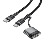 Кабель ACEFAST C22-05 Type-C to Type-C + Mag3 magnetic aluminum alloy cable 240W 1.2m Black (6974316285151)