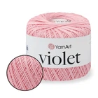 Пряжа YarnArt Violet, Рожева орхідея №6313, ЯрнАрт Віолет турецька нитка для в'язання 100% бавовна для іграшок, пінеток, пледів та одягу спицями і гач