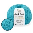 Gazzal XL Baby Wool, Бирюза №820 – полушерстяная пряжа с кашемиром и акрилом Беби Вул ХЛ, 50 г / 100 м, для свитеров, шапок и шарфов