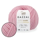 Gazzal XL Baby Wool, Рожевий №836 - напіввовняна пряжа з кашеміром і акрилом Бебі Вул ХЛ, 50 г / 100 м, для светрів, шапок і шарфів