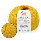 Gazzal XL Baby Wool, Жовтий №812 - напіввовняна пряжа з кашеміром і акрилом Бебі Вул ХЛ, 50 г / 100 м, для светрів, шапок і шарфів