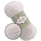 Alize Alpaca Royal New, Белый №55 – пряжа с альпакой 100 г / 250 м, 15% альпака / 30% шерсть / 55% акрил, для свитеров, кардиганов, шарфов