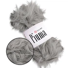 YarnArt Piuma, Серый №4406 - пряжа ЯрнАр Пиума, 50 г / 100 м, 100% полиэстер, мягкая пушистая ниточка с длинным ворсом