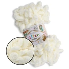 Alize Puffy, Молочний №62, 100г/9м - Алізе Пуффі, плюшева пряжа з готовими петлями для в'язання руками пледів, іграшок, балаклав, аксесуарів