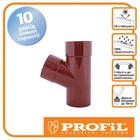 Тройник PROFIL 100/100/67 130 мм Красный