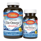 Жирні кислоти Wild Norwegian Elite Omega 3 Gems, 90+30 капсул Лимон Carlson Labs (vit0003393)