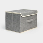 Ящик для хранения с крышкой MBM HOME TH-07 M LIGHT GRAY светло-серый
