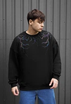 Свитшот Мужской Стаф Черный С Отражающими Элементами Оверсайз Staff Ic Black Reflective Oversize M (375670)