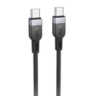 Дата кабель Hoco X109 Energy silicone Type-C to Type-C 60W (1m) Black