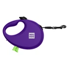 Повідець-рулетка для собак Waudog R-leash з контейнером для пакетів/світловідбивною стрічкою L до 40 кг 5 м Фіолетовий (26299 Col)