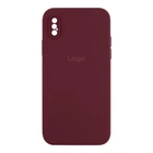 Чохол Silicone Case Square Full Camera для iPhone X/Xs 73.Plum