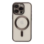 Чохол TPU Metallic Chrome Full Camera with Magsafe для iPhone 13 Pro Max Chrome Black