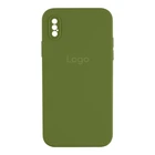 Чохол Silicone Case Square Full Camera для iPhone X/Xs 45.Army Green