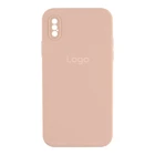Чохол Silicone Case Square Full Camera для iPhone X/Xs 19.Pink Sand