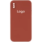 Чохол Silicone Case Square Full Camera для iPhone X/Xs 14.Red