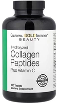 Натуральная добавка California Gold Nutrition ydrolyzed Collagen Peptides + Vitamin C Тип 1 и 3