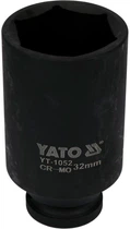 Головка торцева ударна YATO шестигранна подовжена 1/2" 32 мм (YT-1052)