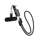 Кабель HOCO X126 Experto lanyard charging data cable Type-C to Type-C 60W 3A 0.35m Black