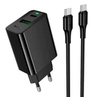 Адаптер сетевой HOCO C to C cable Leader charger set CS94A |1USB/1Type-C, PD/QC, 20W/3A| Black
