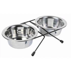 Миски металлические на подставке Trixie «Eat on Feet» 2 x 450 мл / 12 см