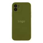 Чохол Silicone Case Full Size with Frame для iPhone 12 45.Army Green