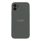 Чохол Silicone Case Full Size with Frame для iPhone 12 15.Dark Grey