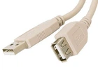 Кабель USB 2.0 AM - USB AF, 0.8 м, білий, Atcom (3788)