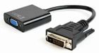 Перехідник DVI-D(M) – VGA(F), Cablexpert, чорний, 20 см (AB-DVID-VGAF-01)
