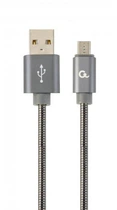 Кабель USB 2.0 AM - microUSB (5P), 1 м, Grey, Cablexpert, 2.1A (CC-USB2S-AMmBM-1M-BG)