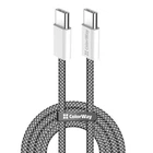 Кабель Type-C - Type-C, 1 м, чорний, ColorWay, 60 Вт, 3A, Braided Nylon (CW-CBPDCC061-BK)