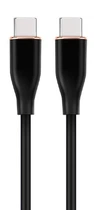 Кабель Type-C-Type-C, 1.5 м, чорний, Cablexpert, 60 Вт, 3A (CC-USB2S-CMCM-1.5M-BK)