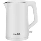 Электрочайник Magio МG-500, белый, 1500W, 1.7 л, дисковый, двойные стенки: нержавеющая сталь, пластик