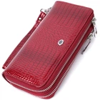 Гаманець ST Leather З лакованої натуральної шкіри Червоний (22692)