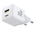 Зарядний пристрій Baseus Palm Fast Charger USB-C+USB 30W White (P1011160A213-00)