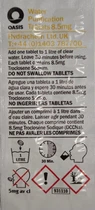 Таблетки для дезинфекции воды Oasis 1л. (8,5 mg NaDCC - 10 таблеток / 10 литров)