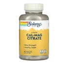 Цитрат кальцію та магнію, Solaray, Cal-Mag Citrate - 180 капсул (SOR-04525)