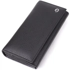 Гаманець ST Leather З натуральної шкіри Чорний (23084)