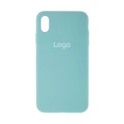 Чохол Silicone Case Full Size (AA) для iPhone Xs Max 64.Light Cyan