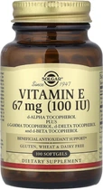 Витамин E Solgar d-Alpha Tocopherol & Mixed Tocopherols 67 мг 100 IU 100 капсул (033984034617)