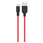USB кабель Hoco X21 Plus Silicone, MicroUSB, 2.0 м., Чорний - 191420