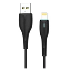 USB кабель SkyDolphin S48L LED Apple iPhone SE 2022 / iPhone 14 Pro Max / iPhone 14 Plus / iPhone 14 Pro / iPhone 14 / iPhone 13 Pro / iPhone 13 Mini / iPhone 13 / iPhone 13 Pro Max / iPhone 12 Mini / iPhone 12 Pro Max, Lightning, 1.0 м., Черный - 270872
