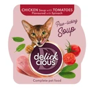 Влажный корм Delickcious Суп с курицей, томатами и добавлением шпината 80 г