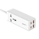 Сітковий фільтр LDNIO SC1418 1x220V+2хUSB+2хType-C PD65W/QC3.0 2М електричний підовжувач Білий