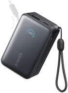 Портативное зарядное устройство Anker Nano 10000mAh 45W со встроенным кабелем USB-C и портами USB-C/USB-A Черный (A1638H11)